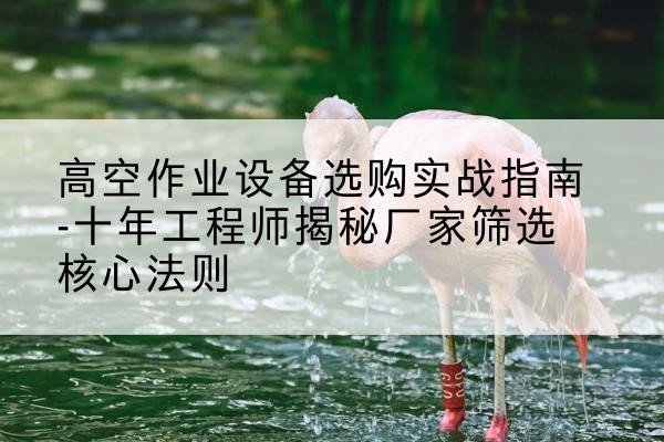 大姚剪叉式升降机厂家-高空作业设备选购实战指南-十年工程师揭秘厂家筛选核心法则