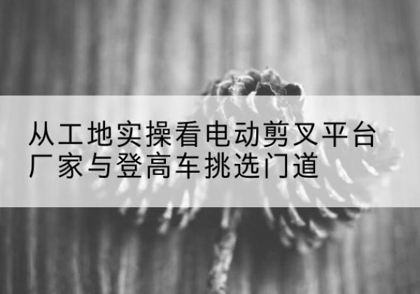 大姚电动剪叉升降平台厂家-从工地实操看电动剪叉平台厂家与登高车挑选门道